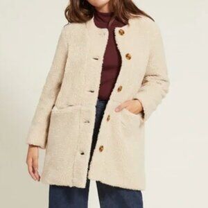 Loup Sherpa Coat – Minimalist Cocoon Silhouette – Size S